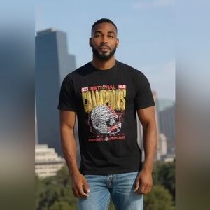 Osu Buckeyes Mens 2xl 2024 National Championship University Big Helmet Shirt